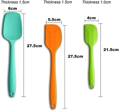 3-Piece Silicone Spatula Set, 600°F Heat Resistant - Image 2