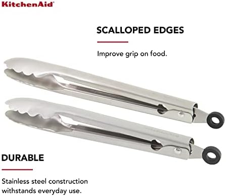KitchenAid Universal Utility and Serving Stainless Steel Kitchen Tongs - Image 3