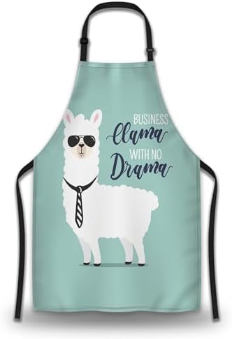 Funny Aprons for Adults Men Alpaca Mans Kitchen Apron for Kitchen Cooking by Unknown