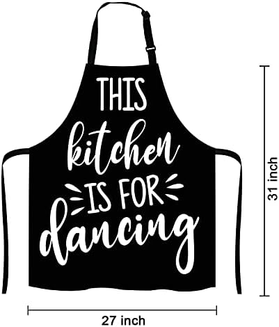 This Kitchen is for Dancing Quote Bib Apron - Image 2