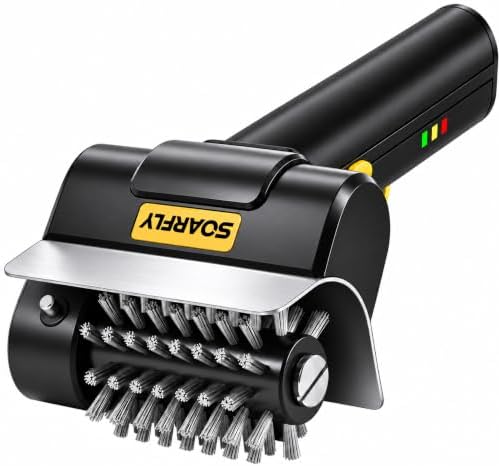 Electric Grill Brush for Outdoor, 40W Upgraded Motor Cordless BBQ Cleaner by SOARFLY