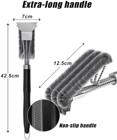Grill Brush and Scraper, Adjustable Handle BBQ Grill Brush - Image 3