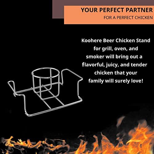 Beer Can Chicken Holder for Grill and Smoker, Premium Grade Stainless Steel - Image 5