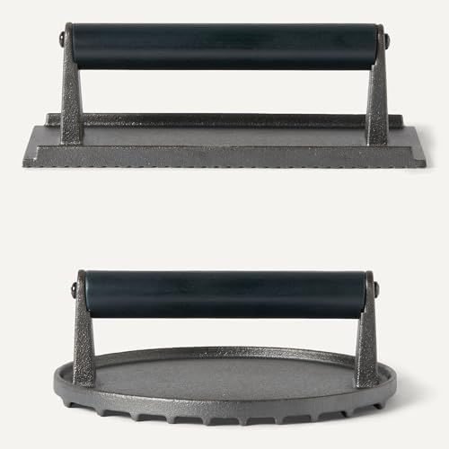 Amazon Basics Smash Burger Press, Cast Iron Bacon Press - Image 3