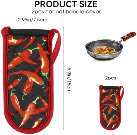 2PCS Hot Handle Covers Cast Iron Skillet Handle Covers Heat Resistant Hot - Image 2