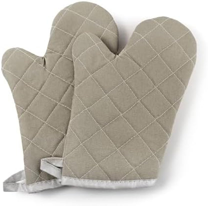 ARCLIBER Grey 12" Quilted Oven Mitts 1 Pair Heat Resistant Kitchen by ARCLIBER