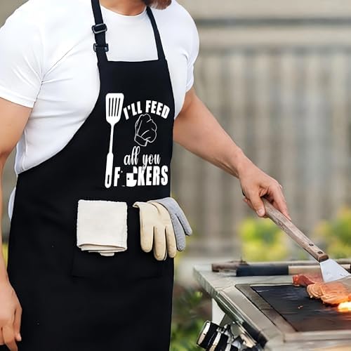 Funny Aprons For Men, Father's Fathers Day Kitchen Gifts For Dad Father Daddy - Image 3
