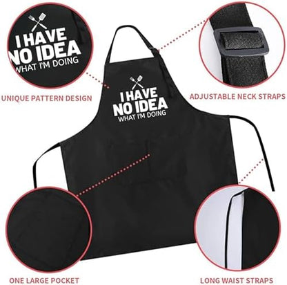 Rosoz Funny BBQ Black Chef Aprons - Image 4