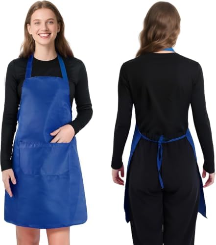 Fengek 8 Pcs Bib Apron for Unisex Colorful Kitchen Apron Bulk - Image 5