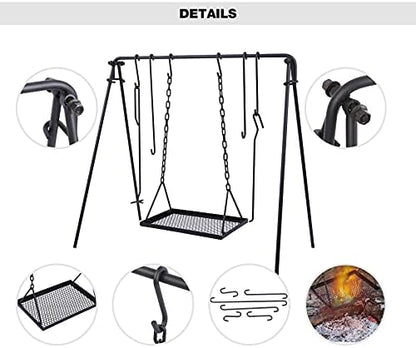 REDCAMP Swing Campfire Grill Stand - Image 3
