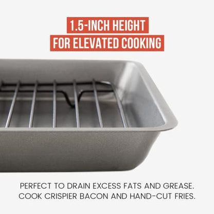 Chef Pomodoro Nonstick Carbon Steel Small Roasting Pan - Image 5