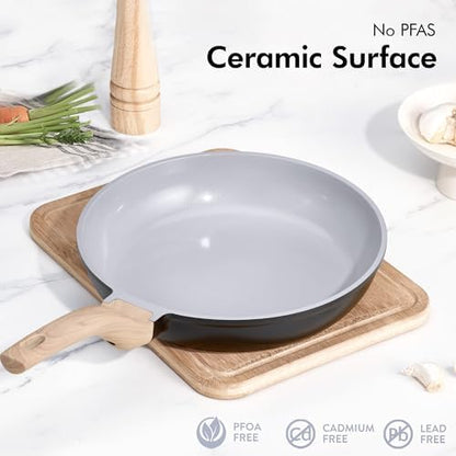 CAROTE 21pcs Ceramic Cookware Set, Pots and Pans Set - Image 3