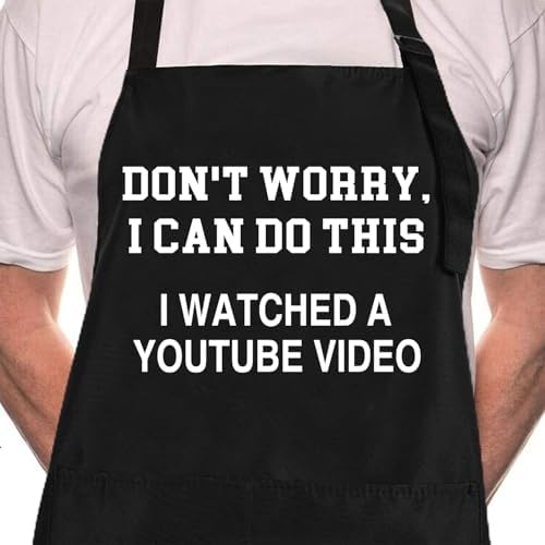 Rosoz Funny BBQ Black Chef Aprons by Rosoz