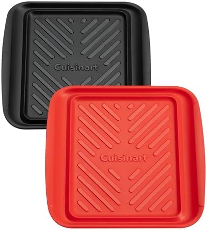 Cuisinart Grilling Prep & Serve Trays, 10.5x10.5 inch Small BBQ Tray Safe by Cuisinart
