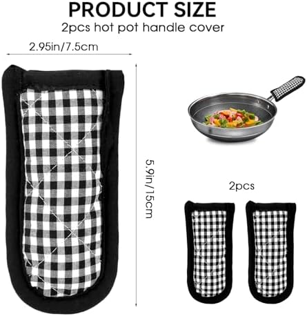 2PCS Hot Handle Covers Cast Iron Skillet Handle Covers Heat Resistant Hot - Image 2
