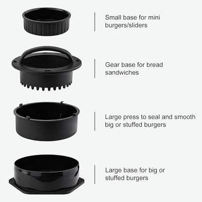 POLIGO Smash Burger Press Kit - 4 in 1 Hamburger Patty Storage Containers - Image 5
