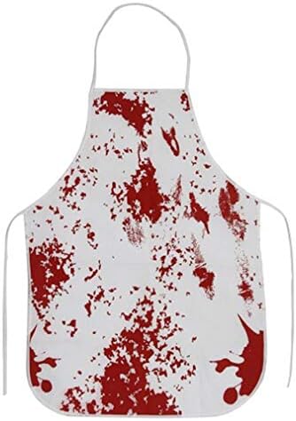 Halloween Bloody Apron, Printed Scary Blood Splattered Murder Halloween Theme by BPNHNA