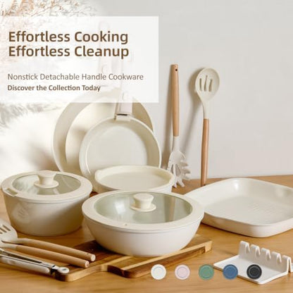 BECIGAR 24PCS Ceramic Pots and Pans Set - Image 3