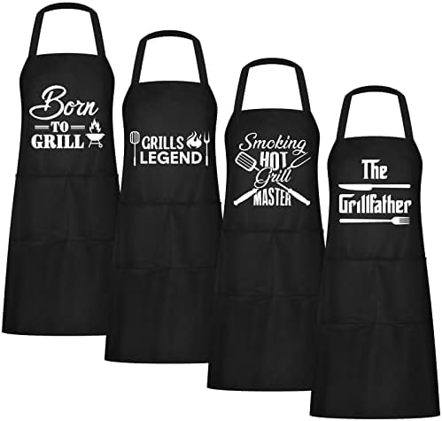 Mepase 4 Pcs Funny Grilling Aprons by Mepase