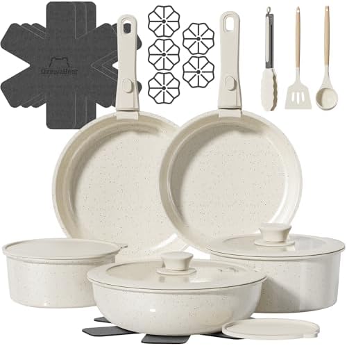 23 Pcs Pots and Pans Set Non Stick, Detachable Handle Cookware by OzawaBear