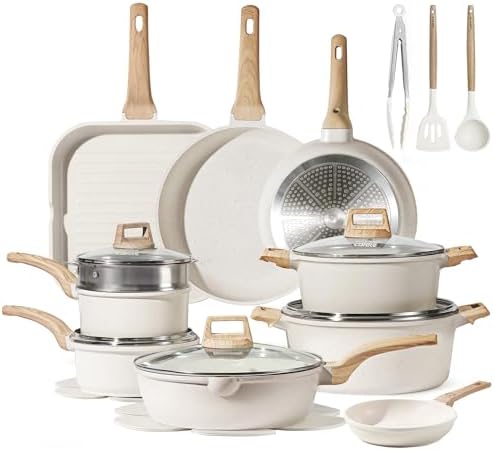 CAROTE 26pcs Pots and Pans Set, Nonstick Cookware Sets, by CAROTE
