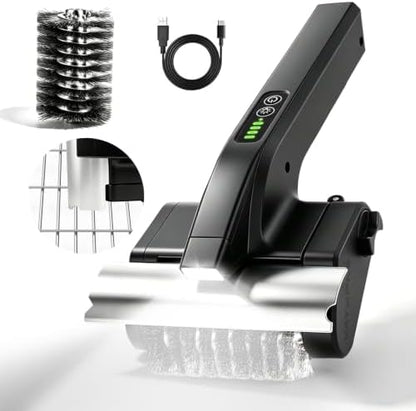 Electric Grill Brush Cleaner, High Torque BBQ Bristle-Free Cleaner – by COOKANYWHERE