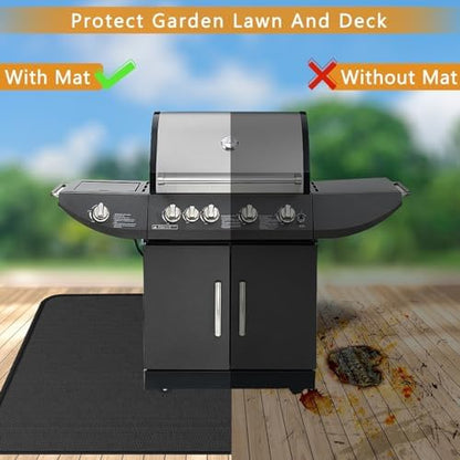 Anze Under Grill Mat for Outdoor Grill, 48 x 90 in，Black - Image 4