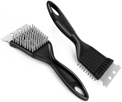 Wire Brush with Scraper for Grill Cleaning Paint Removal Rust Removal 2-Pack by Unknown