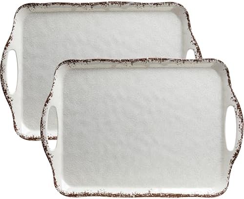 LEHAHA Vintage White Large Serving Tray by LEHAHA