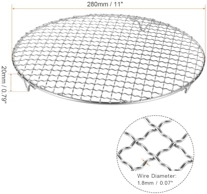 HARFINGTON 2pcs Round Cooking Rack 11-inch 201 Stainless Steel Cross Wire - Image 2