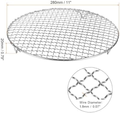 HARFINGTON 2pcs Round Cooking Rack 11-inch 201 Stainless Steel Cross Wire - Image 2