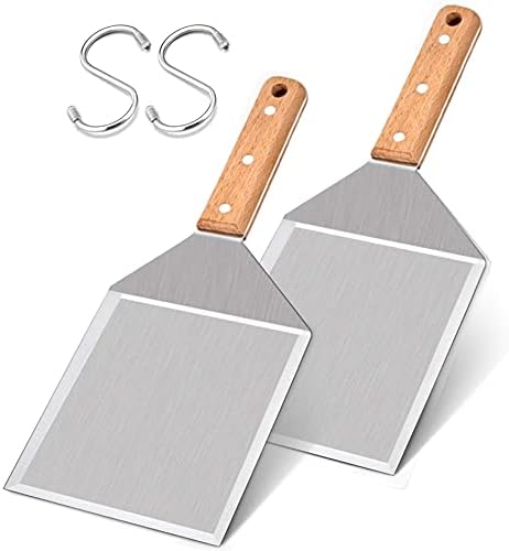 Leonyo Stainless Steel Hamburger Spatulas Turner Heavy Duty, 2 Pack by Leonyo