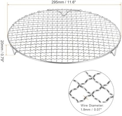 HARFINGTON 2pcs Round Cooking Rack 11.6-inch 201 Stainless Steel Cross Wire - Image 2