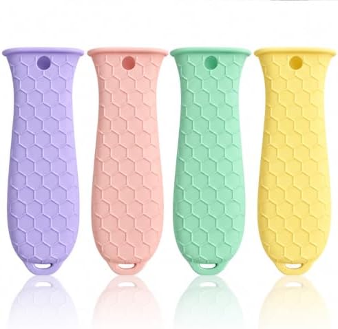 4 Pcs Cast Iron Handle Cover, Silicone Hot Handle Holder by WhistenFla