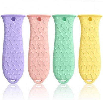 4 Pcs Cast Iron Handle Cover, Silicone Hot Handle Holder by WhistenFla