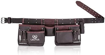 LAUTUS Oil Tanned Leather Tool Belt/Pouch/Bag, Construction, Electrician by Lautus