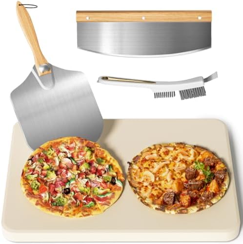 Gyreuni 20''Pizza Stone for Oven and Grill by Gyreunikitchen