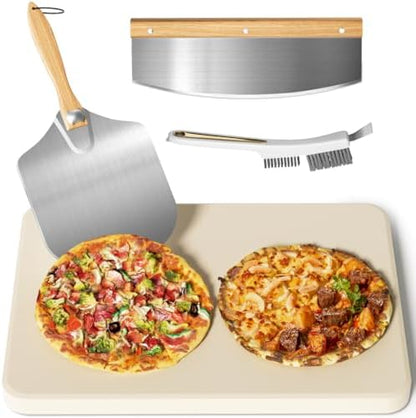 Gyreuni 20''Pizza Stone for Oven and Grill by Gyreunikitchen