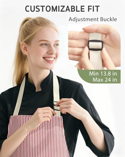 Syntus Apron for Men Women, Adjustable Cooking Kitchen Apron - Image 4