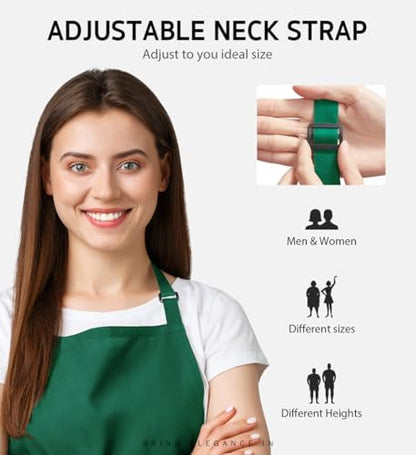 Syntus Apron for Men Women, Adjustable Cooking Kitchen Apron - Image 3