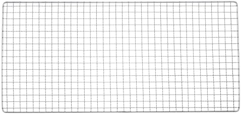 HARFINGTON Square BBQ Grill Net 29.5x60cm Stainless Steel Cross Wire Barbecue by HARFINGTON