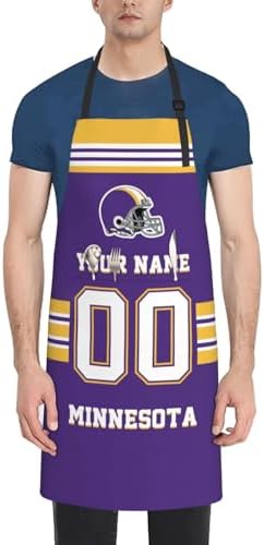 Personalized Football Style Aprons Add Name and Number Kitchen Aprons Work - Image 2