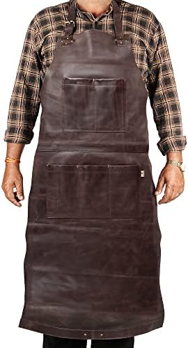 LL LEATHER LOVERS Adjustable Leather Aprons by LLLEATHERLOVERS
