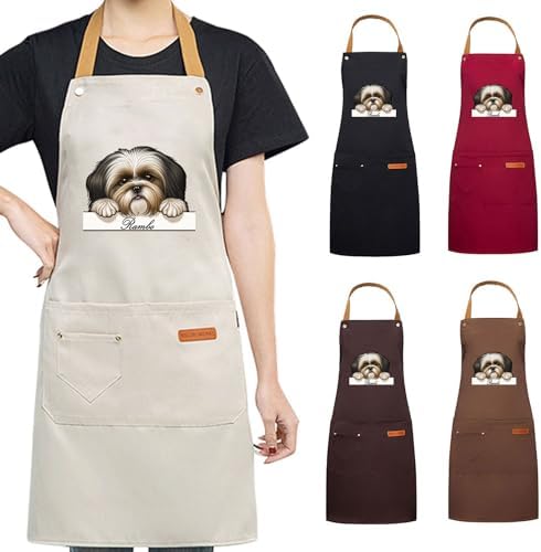 DIY Custom Pet Name Art Dog Kitchen Apron - Image 2