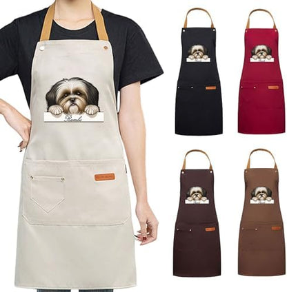 DIY Custom Pet Name Art Dog Kitchen Apron - Image 2
