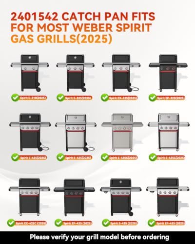 2401542 Grease Catch Pan for Weber Spirit E325 E210 E425 E435 Grills - Image 3