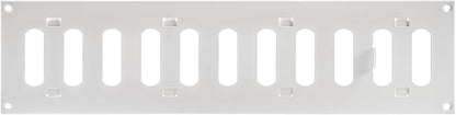 Repa Market 16" x 4" Inch (Outer Dimensions) White Adjustable Air Vent Cover - Galvanized Steel HVAC Air Vent Register - Heating, Cooling Toe Kick Vent Cover - Wall, Ceiling Return, Intake Air Grille