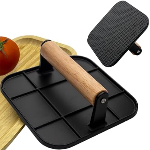 Smashed Burger Press with Wood Handle - Image 2