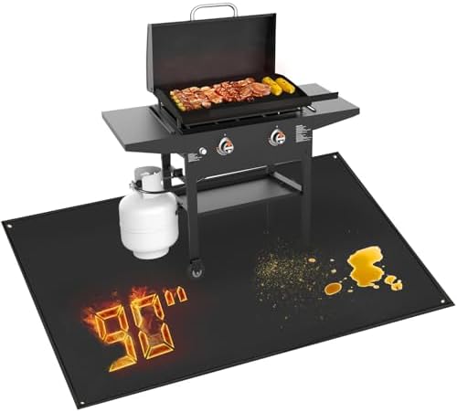 Grill Mat for Blackstone Griddle Accessories 28in & 36in by TOHONFOO