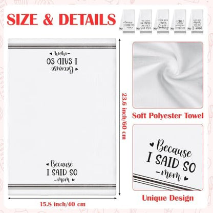 R HORSE 5 Pack Funny Saying Kitchen Dish Towels - Image 3
